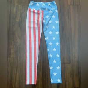 GOLDSHEEP Vintage Flag Legging 4TH OF JULY Size :M